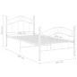 vidaXL Estructura de cama de metal blanco 100x200 cm vidaXL Estructura de cama de metal blanco 100x200 cm