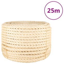 vidaXL Cuerda 100% sisal 20 mm 25 m