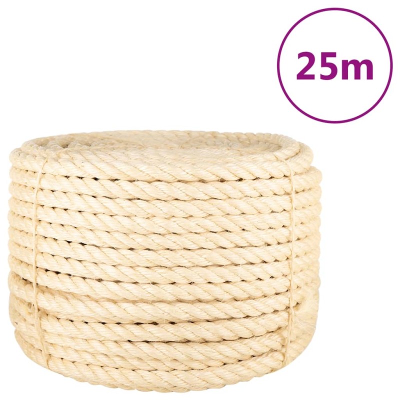 vidaXL Cuerda 100% sisal 20 mm 25 m vidaXL Cuerda 100% sisal 20 mm 25 m