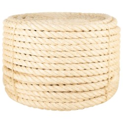 vidaXL Cuerda 100% sisal 20 mm 25 m