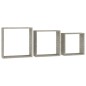 vidaXL Estantes cubo de pared 3 unidades gris hormigón vidaXL Estantes cubo de pared 3 unidades gris hormigón