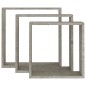 vidaXL Estantes cubo de pared 3 unidades gris hormigón vidaXL Estantes cubo de pared 3 unidades gris hormigón