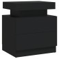 vidaXL Mesita de noche de aglomerado negro 45x35x52 cm vidaXL Mesita de noche de aglomerado negro 45x35x52 cm