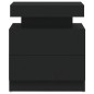 vidaXL Mesita de noche de aglomerado negro 45x35x52 cm vidaXL Mesita de noche de aglomerado negro 45x35x52 cm
