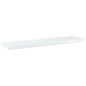 vidaXL Estante estantería 4uds contrachapada blanco brillo 40x10x1,5cm