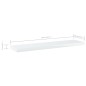 vidaXL Estante estantería 4uds contrachapada blanco brillo 40x10x1,5cm