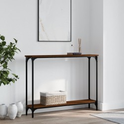 vidaXL Mesa consola madera de ingeniería marrón roble 100x22,5x75 cm