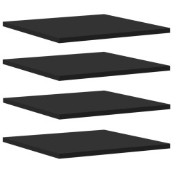 vidaXL Estante estantería 4 uds madera contrachapada negro 40x40x1,5cm