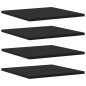 vidaXL Estante estantería 4 uds madera contrachapada negro 40x40x1,5cm