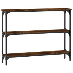 vidaXL Mesa consola madera de ingeniería roble ahumado 100x22,5x75 cm