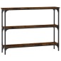 vidaXL Mesa consola madera de ingeniería roble ahumado 100x22,5x75 cm vidaXL Mesa consola madera de ingeniería roble ahumado 100x22,5x75 cm
