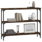 vidaXL Mesa consola madera de ingeniería roble ahumado 100x22,5x75 cm vidaXL Mesa consola madera de ingeniería roble ahumado 100x22,5x75 cm