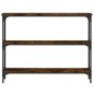 vidaXL Mesa consola madera de ingeniería roble ahumado 100x22,5x75 cm vidaXL Mesa consola madera de ingeniería roble ahumado 100x22,5x75 cm