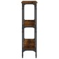 vidaXL Mesa consola madera de ingeniería roble ahumado 100x22,5x75 cm vidaXL Mesa consola madera de ingeniería roble ahumado 100x22,5x75 cm