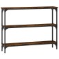 vidaXL Mesa consola madera de ingeniería roble ahumado 100x22,5x75 cm vidaXL Mesa consola madera de ingeniería roble ahumado 100x22,5x75 cm
