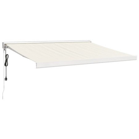 vidaXL Toldo retráctil aluminio y tela color crema 3,5x2,5 m
