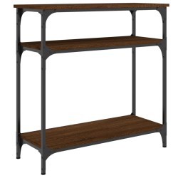 vidaXL Mesa consola madera de ingeniería marrón roble 75x29x75 cm