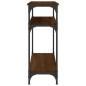 vidaXL Mesa consola madera de ingeniería marrón roble 75x29x75 cm vidaXL Mesa consola madera de ingeniería marrón roble 75x29x75 cm