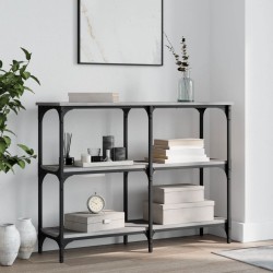 vidaXL Mesa consola madera de ingeniería gris Sonoma 100x29x75 cm