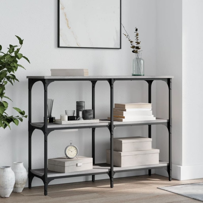 vidaXL Mesa consola madera de ingeniería gris Sonoma 100x29x75 cm vidaXL Mesa consola madera de ingeniería gris Sonoma 100x29x75 cm