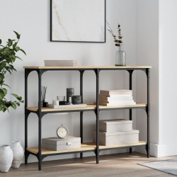 vidaXL Mesa consola madera de ingeniería roble Sonoma 100x29x75 cm