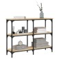 vidaXL Mesa consola madera de ingeniería roble Sonoma 100x29x75 cm vidaXL Mesa consola madera de ingeniería roble Sonoma 100x29x75 cm