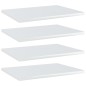 vidaXL Estante estantería 4uds contrachapada blanco brillo 40x30x1,5cm vidaXL Estante estantería 4uds contrachapada blanco brillo 40x30x1,5cm