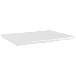 vidaXL Estante estantería 4uds contrachapada blanco brillo 40x30x1,5cm