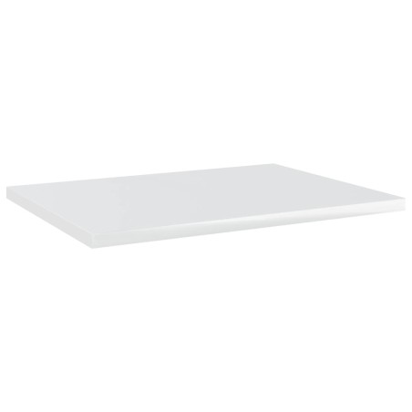 vidaXL Estante estantería 4uds contrachapada blanco brillo 40x30x1,5cm