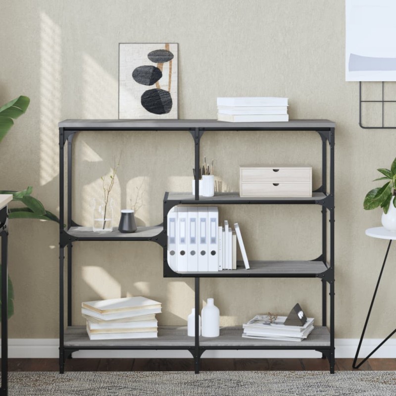 vidaXL Mesa consola madera contrachapada gris Sonoma 103x32x95 cm vidaXL Mesa consola madera contrachapada gris Sonoma 103x32x95 cm