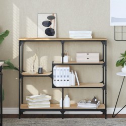 vidaXL Mesa consola madera contrachapada roble Sonoma 103x32x95 cm
