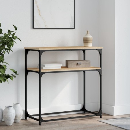 vidaXL Mesa consola madera de ingeniería roble Sonoma 75x35,5x75 cm