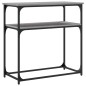 vidaXL Mesa consola madera de ingeniería gris Sonoma 75x35,5x75 cm
