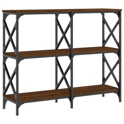 vidaXL Mesa consola madera de ingeniería marrón roble 100x28x80,5 cm