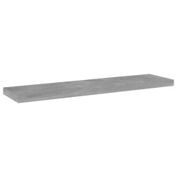 vidaXL Estante estantería 4uds contrachapada gris hormigón 40x10x1,5cm