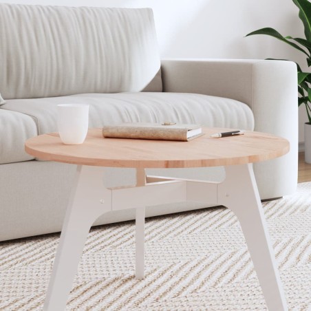 vidaXL Tablero redondo de madera maciza de haya Ø60x1,5 cm