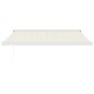 vidaXL Toldo retráctil aluminio y tela color crema 3,5x2,5 m