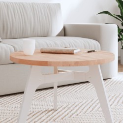 vidaXL Tablero redondo de madera maciza de haya Ø60x2,5 cm