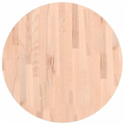 vidaXL Tablero redondo de madera maciza de haya Ø60x2,5 cm