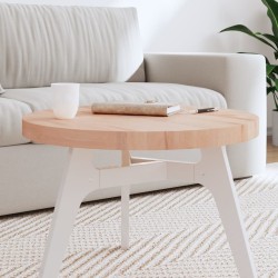 vidaXL Tablero redondo de madera maciza de haya Ø60x4 cm