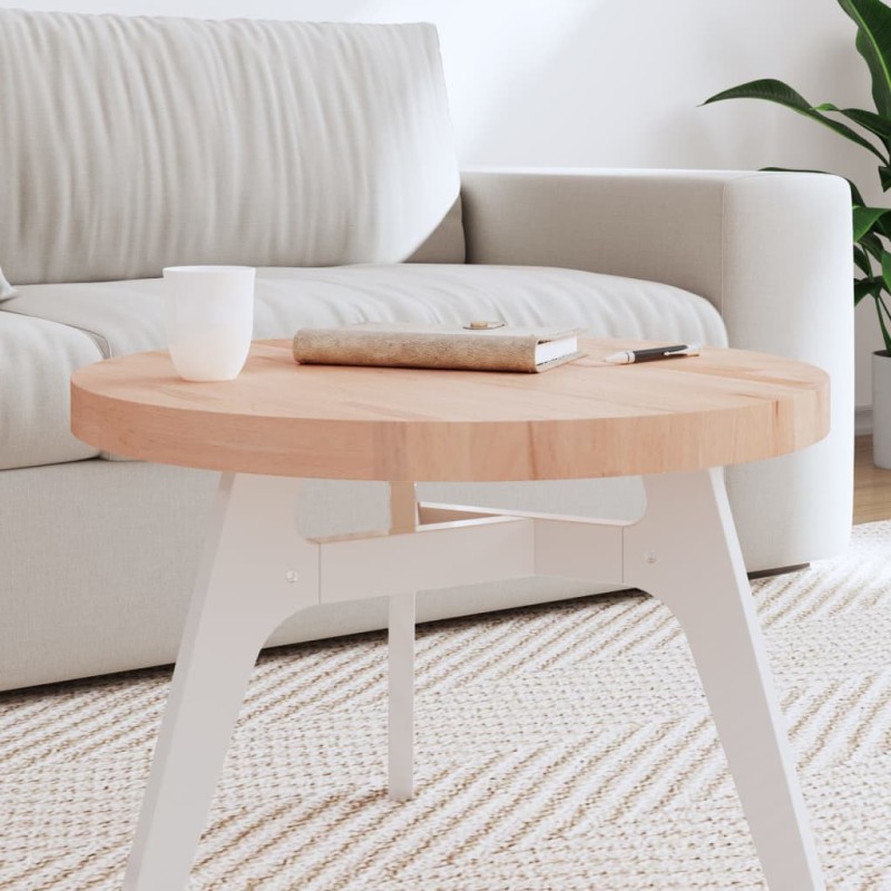 vidaXL Tablero redondo de madera maciza de haya Ø60x4 cm vidaXL Tablero redondo de madera maciza de haya Ø60x4 cm