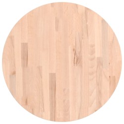 vidaXL Tablero redondo de madera maciza de haya Ø60x4 cm