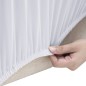 vidaXL Funda elástica para sofá de 3 plazas poliéster jersey blanca