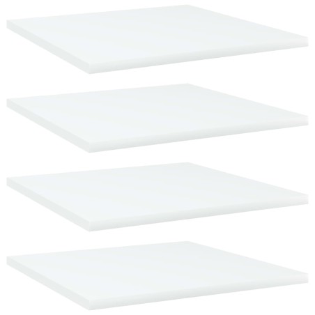 vidaXL Estante estantería 4uds madera contrachapada blanco 40x40x1,5cm