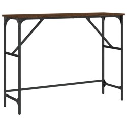 vidaXL Mesa consola madera de ingeniería marrón roble 100x32x75 cm