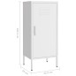 vidaXL Armario de almacenamiento acero blanco 42,5x35x101,5 cm vidaXL Armario de almacenamiento acero blanco 42,5x35x101,5 cm