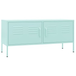 vidaXL Mueble para TV de acero verde menta 105x35x50 cm