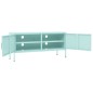 vidaXL Mueble para TV de acero verde menta 105x35x50 cm