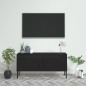 vidaXL Mueble para TV de acero negro 105x35x50 cm