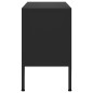 vidaXL Mueble para TV de acero negro 105x35x50 cm